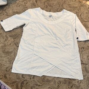 Lightweight White Layered Front Top